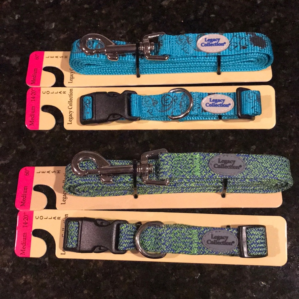 LEGACY COLLECTION (M) DOG COLLAR AND LEASH SET